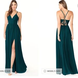 Elegant Teal Evening Gown